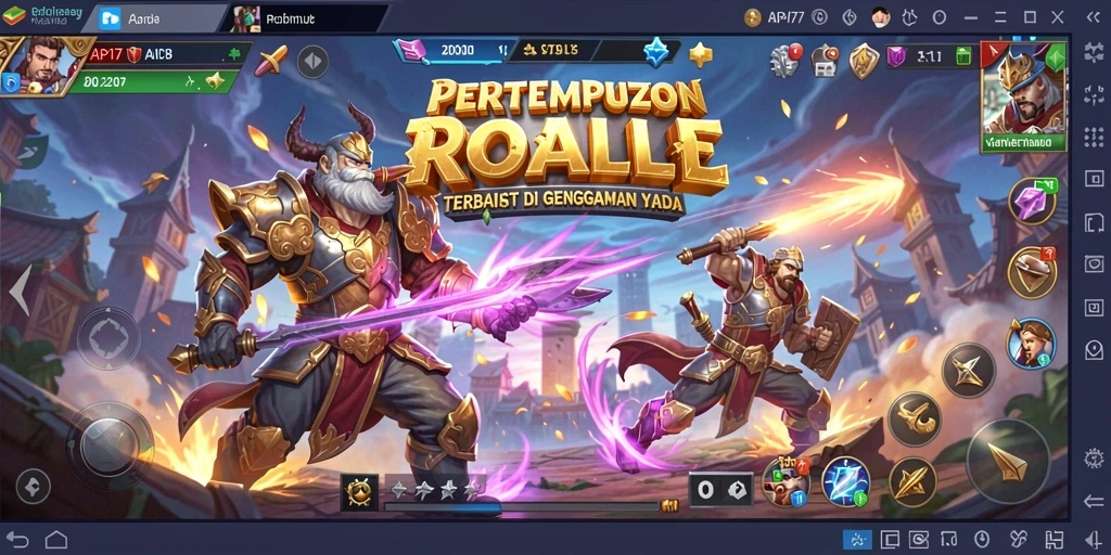Tampilan gameplay seru di API77 dengan aksi pesta pertempuran.