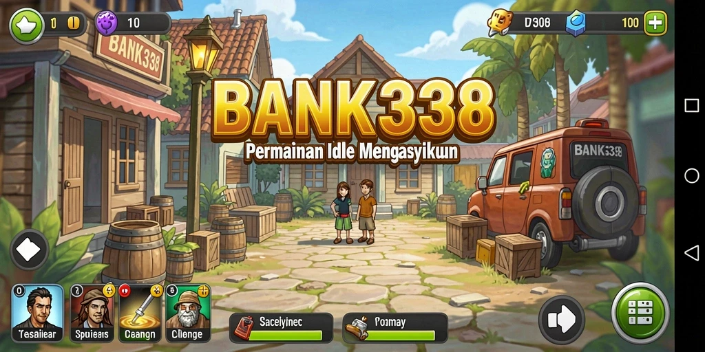 Tampilan gameplay BANK338 yang menarik dalam genre Idle.