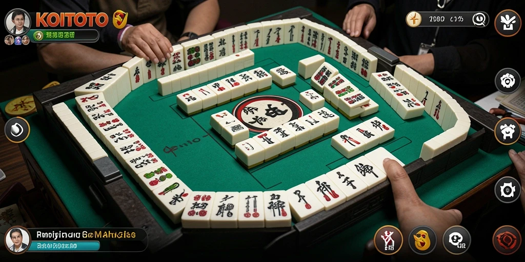 Tampilan gameplay <strong>KOITOTO</strong> menampilkan strategi dan keindahan Mahjong yang menawan.