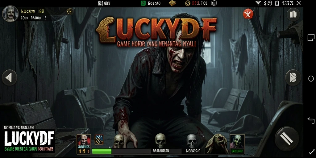 Tangkapan layar menampilkan momen menegangkan dalam LUCKYDF.