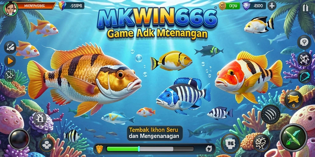 Tangkapan layar gameplay Tembak Ikan yang seru di MKWIN666.