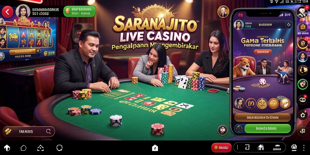 Tampilan gameplay Live Casino yang menarik dan interaktif.