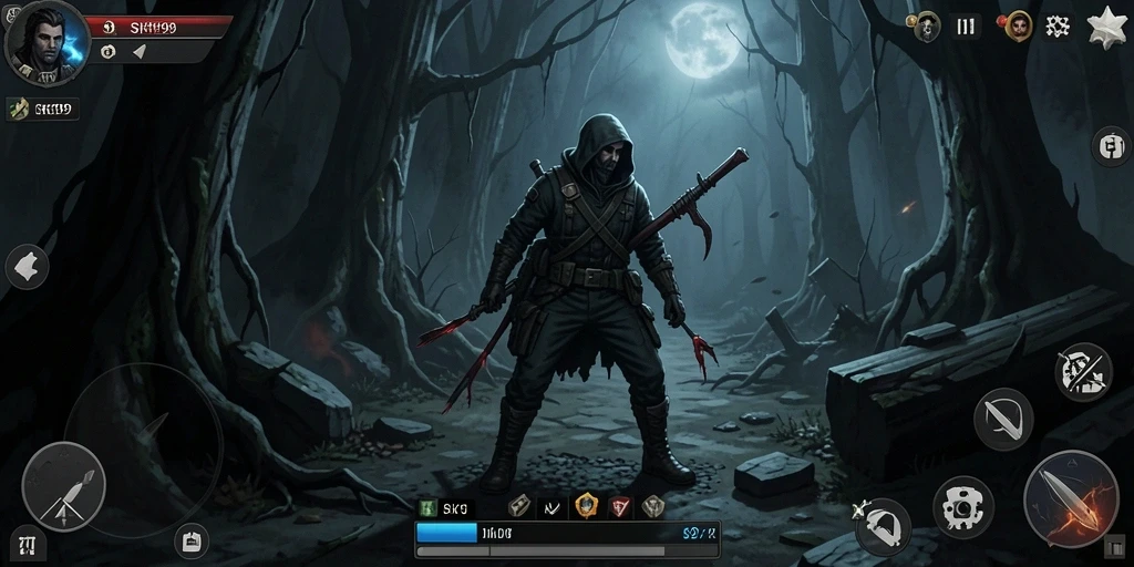 Tampilan gameplay <strong>SKY99</strong> yang menyeramkan dan menegangkan.